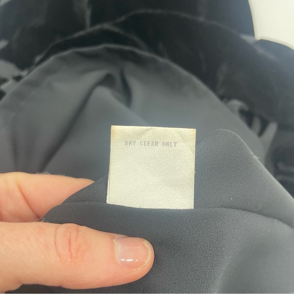 Vtg Donna Ricco Black Velvet Burnout Maxi Slip Dress Silk Size 10 Whimsygoth Y2K - Picture 14 of 14